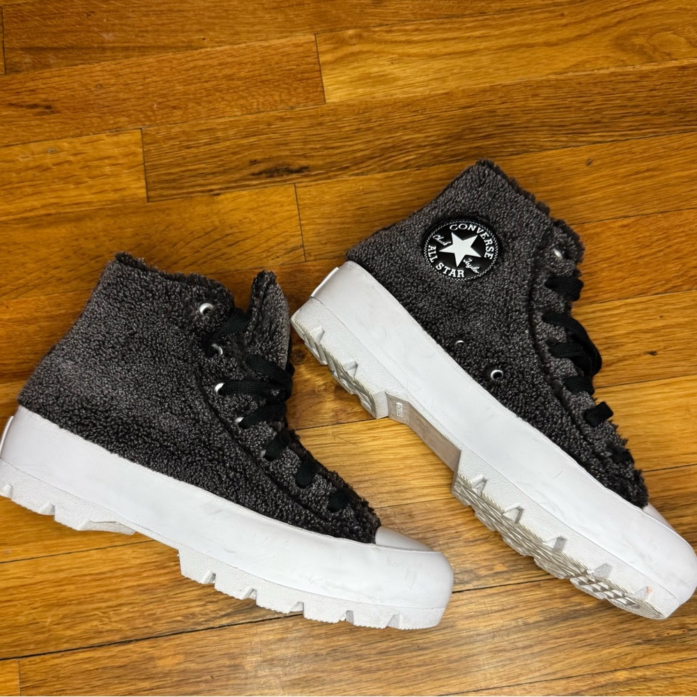 Converse sherpa platform High-Top Sneakers - Black and Gray